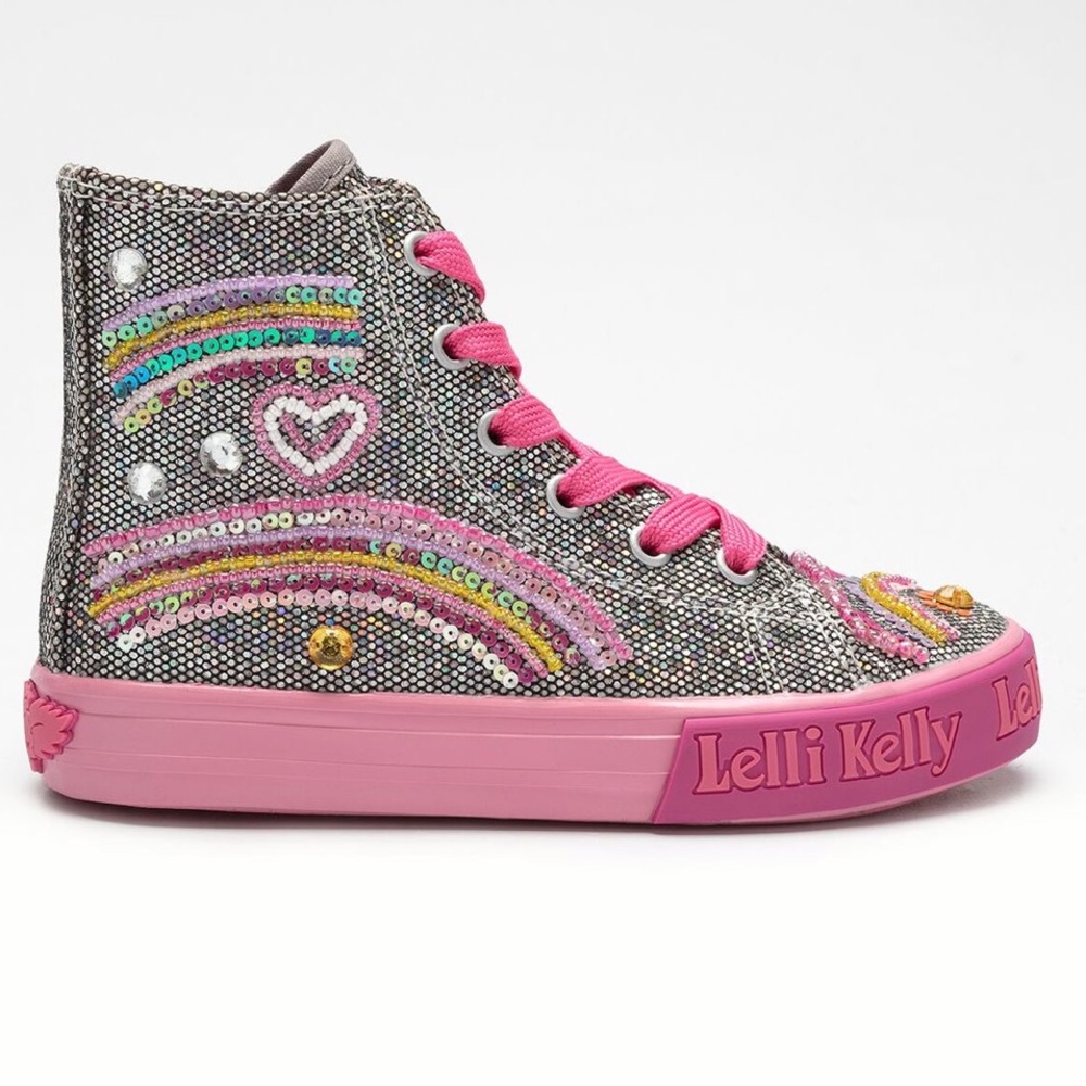Lelli Kelly Tillie Silver Glitter Baseball Boot
